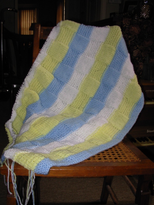 Grandma Derbenwick's lap blanket on the needles